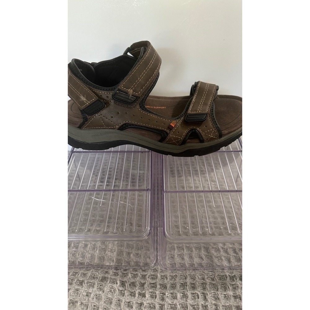 Ozark Trail Brown Sandals Memory Foam Insole Contoured Arch Support - Picture 3 of 8